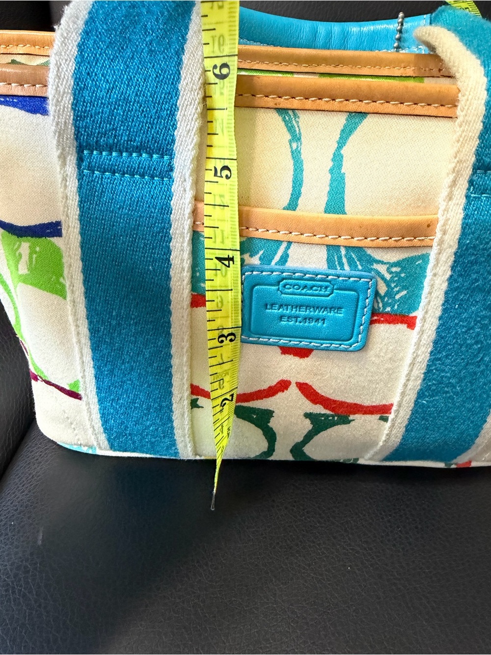 Vintage coach Hampton scribble mini tote - Picture 10 of 10